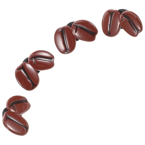 UPKOCH 4 Stück Kaffeebohnenbrosche Süße Reversbrosche Kawaii Broschen Kaffeebohnenschmuck Frauen Brosche Knöpfe Abzeichen Für Taschen Rucksack-taschennadel Japan-pin Hellbraun Legierung von UPKOCH