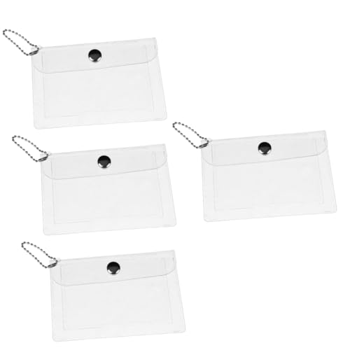 UPKOCH 4 Stück Transparente Geldbörse mit Schlüsselanhänger Wasserdichter Münzgeldbeutel für Teens Leicht und Tragbar für Outdoor Aktivitäten Langlebigem Gefertigt Bietet Sicheren von UPKOCH