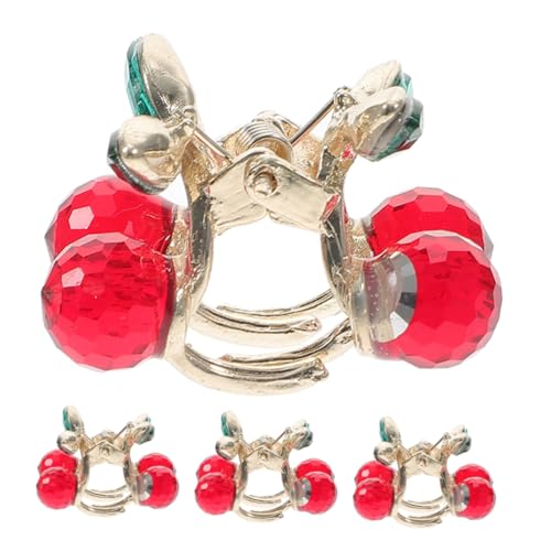 UPKOCH 4 Süße Kirsch-haarspangen Für Frauen, Kawaii-obst-accessoires, Rutschfeste Haarklammern Für Mädchen, Süße Haarnadeln Im Lolita-stil Für Den Täglichen Gebrauch Und Partys von UPKOCH
