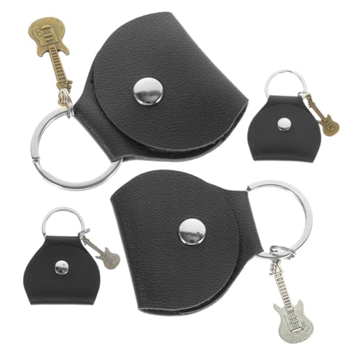 UPKOCH 4stücke Gitarrenplektrum-aufbewahrungsbeutel Aus Leder Tragbarer Gitarrenplektrum-Halter Schlüsselanhänger Mit Gitarrenplektrum-Organizer von UPKOCH