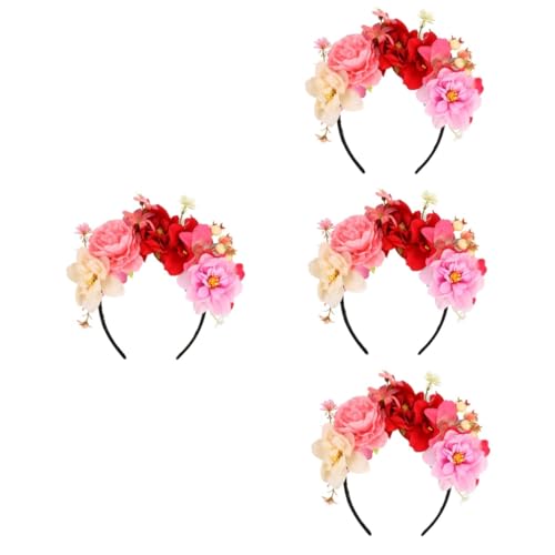 UPKOCH 4stücke Simulation Flower Haarband Mit Bunten Kunstblumen Für Partys Festivals Und Hochzeiten Verstellbar Hautfreundlich Und Langlebig Für Einen Eleganten Look von UPKOCH