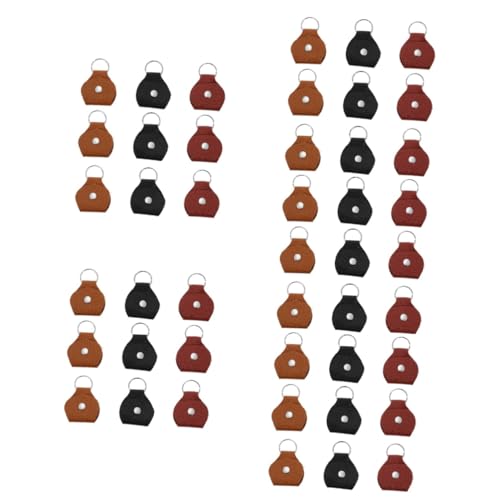 UPKOCH 5 Sätze Pu Gitarren Plektrum Aufbewahrungstasche Schlüsselanhänger Teiliges Leicht Robust Stilvoll Für Gitarrenpicks Organizer Kompakt Langlebig Schwarz Braun Kamel 9 Stücke * 5 von UPKOCH