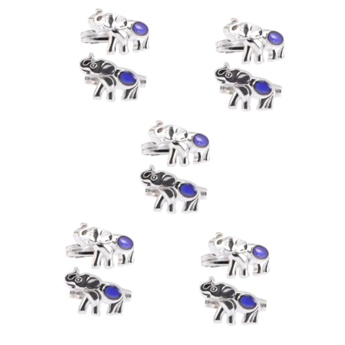 UPKOCH 5 Sätze Teiliges Fingerring Elefantenform Thermochromatische Stimmungsringe Farbwechselndes Design Verstellbar Kreatives Partyzubehör Für Geburtstage Und Alltag 2 Stück * 5 von UPKOCH