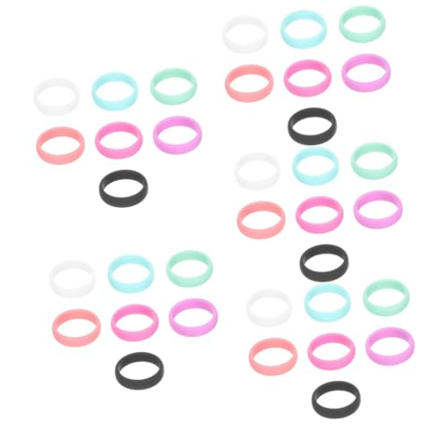 UPKOCH 5 Sätze Teiliges Frauen Silikonringe Flexible Bequeme Eheringe Für Sport Für Fitness Schwimmen Und Besondere Anlässe 7 Stücke * 5 von UPKOCH