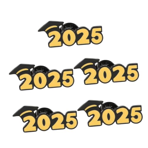 UPKOCH 5 Stück Graduation Lapel Pins Teiliges mit Filigranem Fünf Punkte Stern Robuste Zinklegierung Dekorative Anstecknadeln für Kleidung Taschen und Hüte Perfektes für Absolventen von UPKOCH