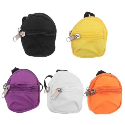 UPKOCH 5 Stück Mini-Rucksack Schlüsselanhänger für Kinderrucksäcke kleine Reißverschlusstasche ID -Halter -Schlüsselbund süßer Rucksack-Schlüsselanhänger Reise-Münzbeutel Oxford-Stoff von UPKOCH