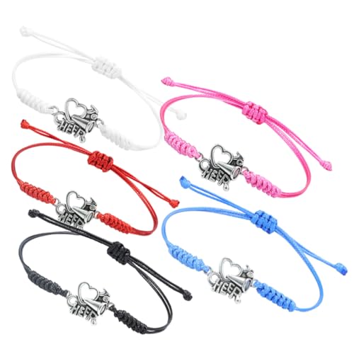 UPKOCH 5 Stück Teiliges Sportarmband aus Verschleißfestem Seil und Langlebige Freundschaftsarmbänder für Fans Stylische Cheerleading Wristbands zur Unterstützung von Sportteams von UPKOCH