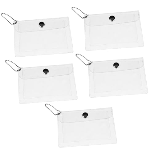UPKOCH 5 Stück Transparentes Wasserdichtes Münzportemonnaie mit Schlüsselanhänger Kleiner Geldbeutel für Teenager und Frauen zum Aufbewahren von Kleingeld Karten und UPKOCH 5 Stück Transparentes Wasserdichtes Münzportemonnaie mit Schlüsselanhänger Kleiner Geldbeutel für Teenager und Frauen zum Aufbewahren von Kleingeld Karten und von UPKOCH