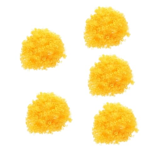 UPKOCH 5 Stück Unisex Clownperücke Afro Wig Lustige Partyperücke Karneval Kostüm Zubehör für Damen Herren Fasching Fancy Dress von UPKOCH