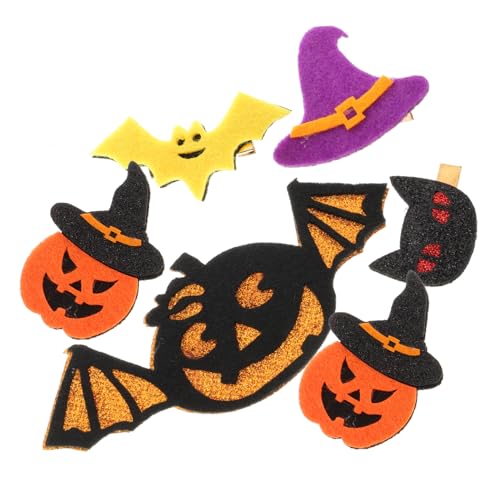UPKOCH 6 Stück Kürbishaarnadeln Halloween-haarspangen Hexenhut -haarclip Kleine Mädchen Haarzubehör Haarklammern Halloween-haarnadeln Haarspangen Klein Haarnadeln Für Filzstoff von UPKOCH