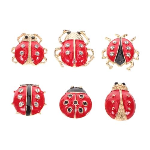 UPKOCH Niedliche Marienkäfer-broschen 6er-pack Revers Steampunk-schmuckabzeichen Tier-revers Leichte Emaille Für Frauen Frühlings-accessoires UPKOCH Niedliche Marienkäfer-broschen 6er-pack Revers Steampunk-schmuckabzeichen Tier-revers Leichte Emaille Für Frauen Frühlings-accessoires von UPKOCH