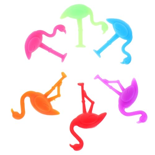 UPKOCH 6 Stück Teiliges Flamingo Weinglas Marker Weinglas Charms zur Getränkemarkierung Dekorative Glasmarkierer für Partys und Veranstaltungen von UPKOCH