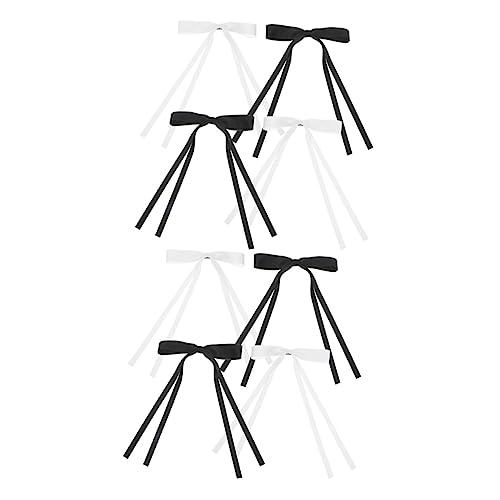 UPKOCH 8 Stck Teiliges Haarklammer Damen Doppellagige Spitzen Schleifen Haarklammern Rutschfeste Lange Haarklammern für Frauen Vielseitige Haarspangen in Weiß und Schwarz Eleganter von UPKOCH