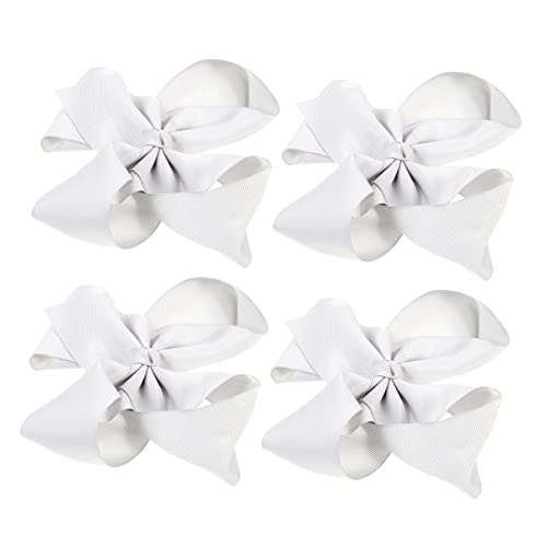 UPKOCH 8 Stk Schleife Haarnadel Hochzeit Haarspange Mädchen Verbeugt Sich Mädchenhaar Mädchen Haarschleifen Tiara Gerippter Gürtel Aus Polyester Weiß Ausgabekarte Blumenmädchen Kleinkind von UPKOCH