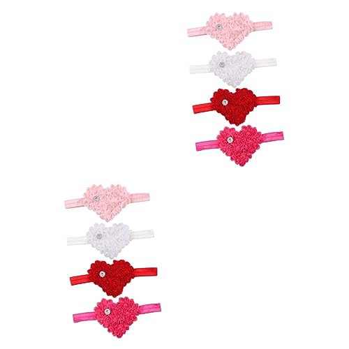 UPKOCH 8 Stk baby stirnbänder Baby Mädchen Haarschmuck Filzblume Stirnband Tiara Weihnachten Säugling Herz Kopfschmuck Weihnachten Baby Herz Kopfschmuck Blumenmädchen Krawatte Blütenkopf von UPKOCH