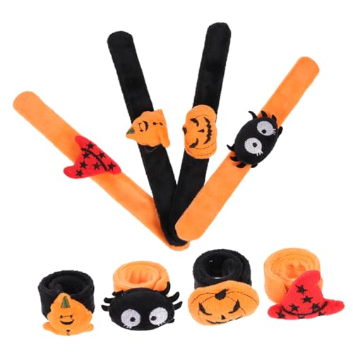 UPKOCH 8 Stück Teiliges Halloween Slap Bracelet für Leichtes Sicheres Schnapparmband mit Kürbis Geist Spinne Designs Komfortabel und Langlebig als Kindergeburtstags und Party Mitgebsel von UPKOCH