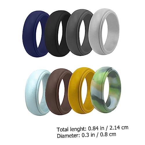 UPKOCH 8 Stück Teiliges Silikon Flexible Atmungsaktive Herren Ringe Strapazierfähige Bands für Workout Schwimmen Fitness und Outdoor Aktivitäten von UPKOCH