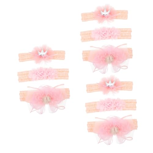 UPKOCH 9 Stk Stirnband für neugeborene Babys haarspangen hair clips Geburtstags-Stirnband Mädchen haarschmuck Haarbänder für Kleinkinder Säuglingshaarband Krawatte Zubehör Stoff von UPKOCH