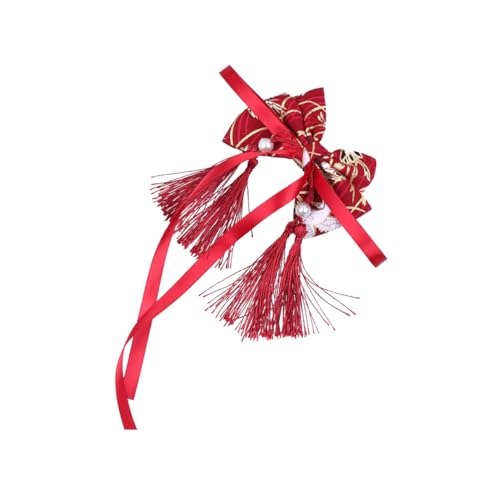 UPKOCH Chinesischer Stil Haarklammer Schleifenform Haarclip mit Quaste für Mädchen Festliches Haaraccessoire für Neujahrsfeier und Traditionelle Anlässe von UPKOCH