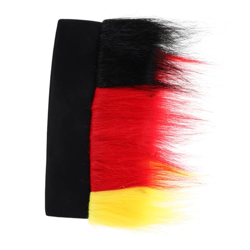 UPKOCH Fan-perücke Echthaarperücken Mit Rotem Verschluss Patriotische Accessoires Deutsch Für Dummies Rote Perücken Aus Echthaar Stirnband Vierte Juli Zubehör K Seide von UPKOCH