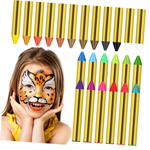 UPKOCH Gesichtsmalerei Crayons Farben Umweltfreundliche Body Paint Stifte Für Cosplay Halloween Und Festivals Langlebige Leuchtende Farben Mit Glatter Textur Für Einfache Anwendung von UPKOCH
