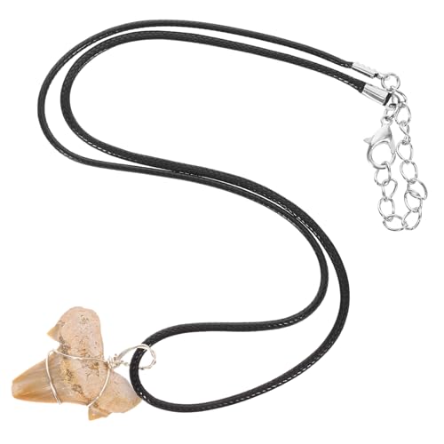 UPKOCH Haifischzahn Anhänger Halskette Surfer Schmuck mit und Lederband Herren Outdoor Modisch Langlebig von UPKOCH
