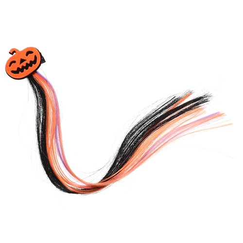 UPKOCH Halloween Farbige Haarverlängerung Klammer Süßes Kürbis-haaraccessoire Für Kostümpartys Geeignet Für Erwachsene von UPKOCH