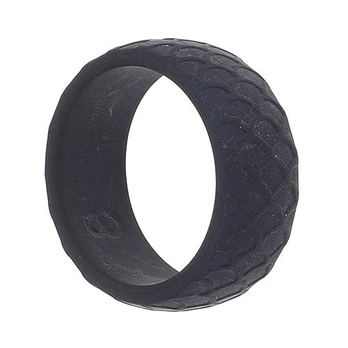 UPKOCH Herren Silikonring Elastisch Flexibel Sportlicher Finger Ring Outdoor Schutz Fischschuppenmuster Farbverlauf Blau von UPKOCH