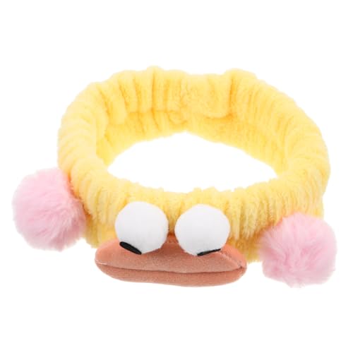 UPKOCH Kawaii Cartoon Kopfband Für Lustiges Gesichtswäsche-stirnband Mit Großäugigem Für Spa Make-up Und Hautpflege Gelb von UPKOCH