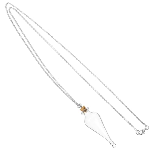 UPKOCH Mini Glasfläschchen Halskette mit Kette und Stopfen Kleine Wunschflasche aus Klarem Sicher Verschlossen für DIY Schmuck Kunstdeko und Persönliches von UPKOCH