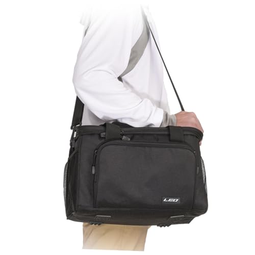 UPKOCH Oxford Stoff Angeltasche Outdoor Mehrfachfächer Hardbait Ködertasche Verstellbarer Gepolsterter Schultergurt Schwarz Für Angelzubehör Storage Organizer von UPKOCH