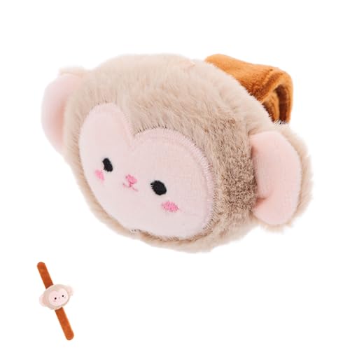 UPKOCH Plüsch Affen Schnapparmband Geburtstag Mitgebsel Kuscheliges Tier Armband für Mädchen und Jungen Party Zubehör Niedliches Stofftier Armband von UPKOCH