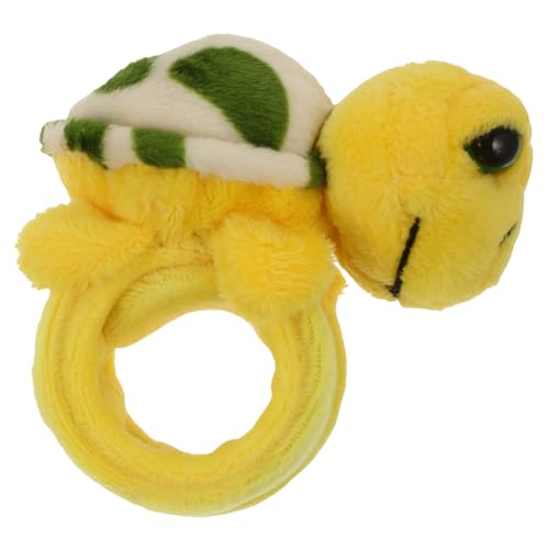 UPKOCH Plüsch Schildkröten Slap Armband Kuscheliges Stofftier Handschmuck Freundschaftsarmband Gelb Niedliches Cartoon Dekoratives Party von UPKOCH