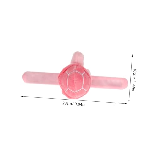 UPKOCH Plüsch Schildkröten Slap Armband Kuscheltier Armband für Leichtes Weiches Schnapparmband als Kinderparty und Dekoration Rosa von UPKOCH