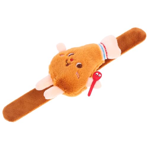 UPKOCH Plüsch Schnapparmband mit Cartoon Hähnchenkeulen Design Flexibles Elastisches Armband für Partys Leichte Kompakte Handgelenk Deko Farbecht und Angenehm zu Tragen von UPKOCH