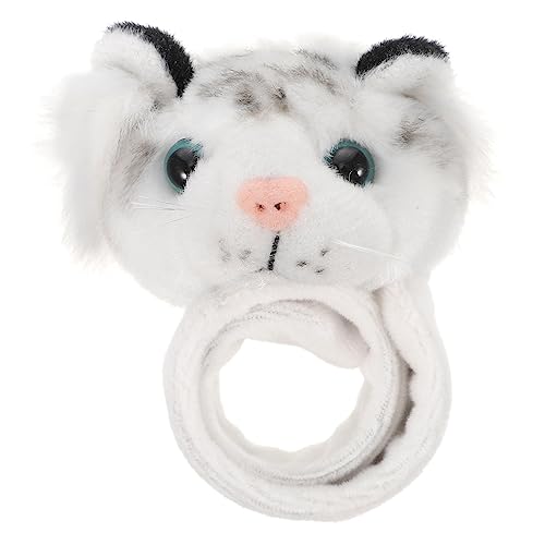 UPKOCH Plüschring Kuscheltiere für Kinder Stoffhunde für Kinder Stofftiere Armbänder Geschenke Schlagarmband Party-Schnappschüsse Puppe Papa-Kreis Anhänger Knopf pp Baumwolle Weiß von UPKOCH