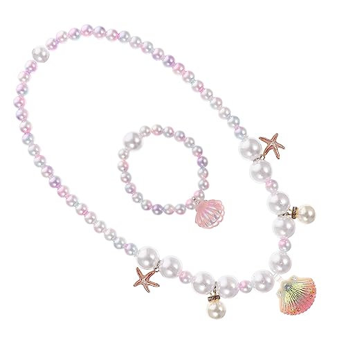 UPKOCH Elegante Meerjungfrau-halsketten-sets Für Mädchen Kinder-schmuckset Meerjungfrau Schmuck Kinder-armband Halskette Mädchen-anzieh-accessoires von UPKOCH