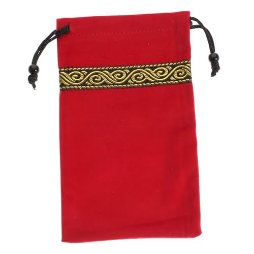 UPKOCH Tarot Karten Tasche aus Samt mit Kordelzug Bestickte Aufbewahrungstasche für Tarot Karten Organizer Schmuckbeutel und Kleines Reiseetui für Anfänger von UPKOCH