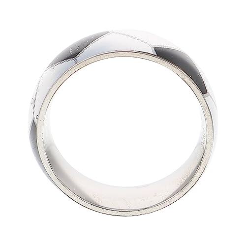UPKOCH Titanstahl Fußballring Herren Damen Retro Finger Schmuck Unisex Komfortabel Modisch Geschenkidee von UPKOCH