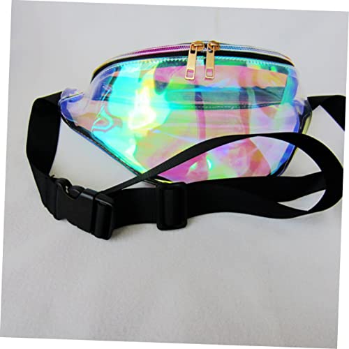 UPKOCH Transparente Damen Bauchtasche Verstellbar mit Reißverschluss PU Material Hüfttasche für Sport Joggen Radfahren Reisen Beach Bag Schlüssel Handyhalterung von UPKOCH