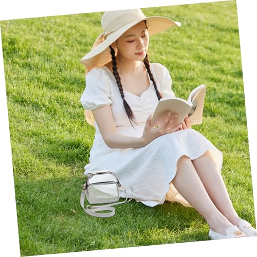UPKOCH Transparente Umhängetasche Damen PVC Crossbody Messenger Bag mit Frontfach für Stadion Konzerte und Alltag Transparent Tasche für Frauen von UPKOCH