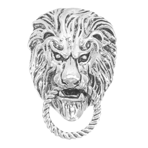 UPKOCH Vintage Löwen Brosche Herren Anstecknadel aus Antikem Silber Dekorativer Kragenpin für Anzug Stilvolles Accessoire für Kleidung Jacken Rucksäcke und Festliche Anlässe von UPKOCH