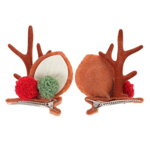 UPKOCH Weihnachtliche Hirschgeweih Haarspangen aus und Niedliche Rentier Haarnadeln für Mädchen Langlebig und Komfortabel für Xmas Partys und Festliche Frisuren von UPKOCH