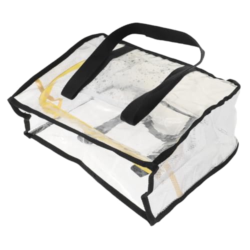 UPKOCH Reise Strandtasche für Damen Tragbare Transparente Strandtasche Große Aufbewahrungstasche Faltbare Reisetasche mit Reißverschlusstasche für Reisen und Schwimmen von UPKOCH