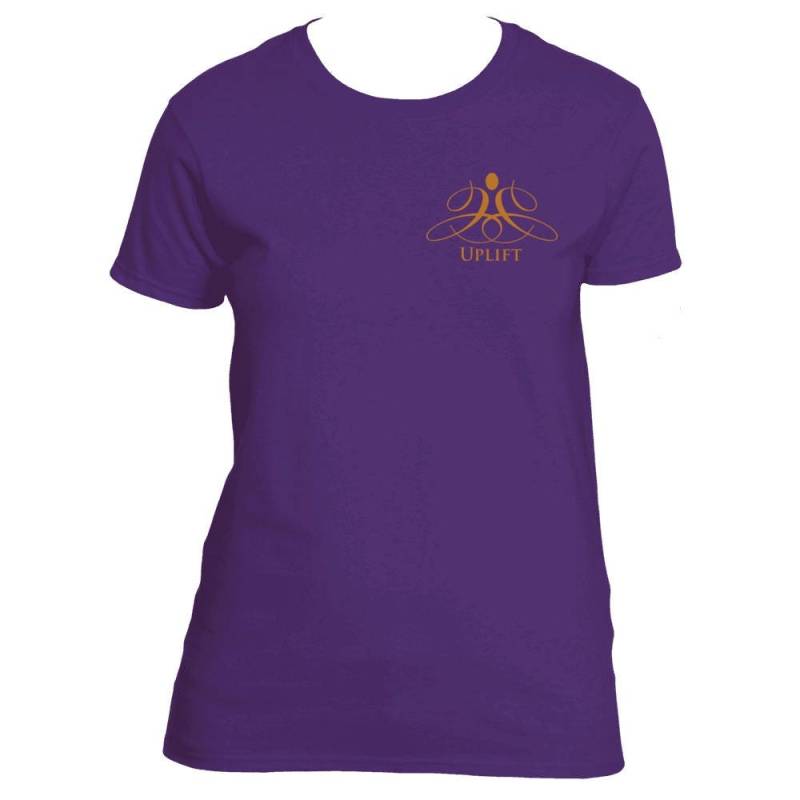 Damen Kurzarm-Logo-T-Shirt Mit Gold Emblem Damen Kurzarm-Logo-T-Shirt Mit Gold Emblem von UPLIFTTreasures