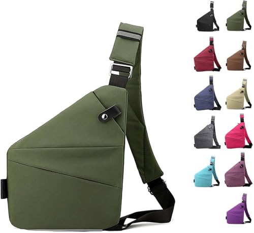 Anti Diebstahl Tasche,Umhängetasche Damen Schultertasche Anti-Diebstahl Diebstahlsichere Reisetasche Brusttasche Anti Theft Travel Sling Bag Bodybag Crossbody Bag für Männer Und Frauen von UPOI