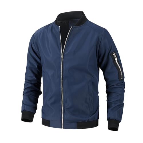 Bomber Jacket Men's Stand-Up Collar Jacket with Zip Women Plain Lightweight Transition Jacket Sweat Jacket Autumn Jacket Training Jacket Running Jacket Outdoor Jacket for Outdoor and Everyday Use Bomber Jacket Men's Stand-Up Collar Jacket with Zip Women Plain Lightweight Transition Jacket Sweat Jacket Autumn Jacket Training Jacket Running Jacket Outdoor Jacket for Outdoor and Everyday Use von UPOI