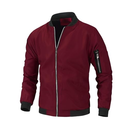 Bomber Jacket Men's Stand-Up Collar Jacket with Zip Women Plain Lightweight Transition Jacket Sweat Jacket Autumn Jacket Training Jacket Running Jacket Outdoor Jacket for Outdoor and Everyday Use Bomber Jacket Men's Stand-Up Collar Jacket with Zip Women Plain Lightweight Transition Jacket Sweat Jacket Autumn Jacket Training Jacket Running Jacket Outdoor Jacket for Outdoor and Everyday Use von UPOI