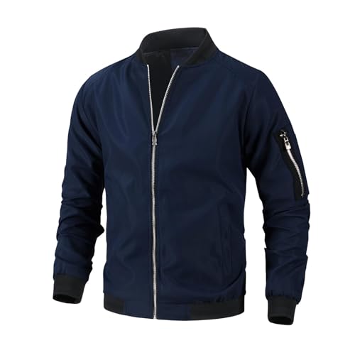 Bomber Jacket Men's Stand-Up Collar Jacket with Zip Women Plain Lightweight Transition Jacket Sweat Jacket Autumn Jacket Training Jacket Running Jacket Outdoor Jacket for Outdoor and Everyday Use Bomber Jacket Men's Stand-Up Collar Jacket with Zip Women Plain Lightweight Transition Jacket Sweat Jacket Autumn Jacket Training Jacket Running Jacket Outdoor Jacket for Outdoor and Everyday Use von UPOI