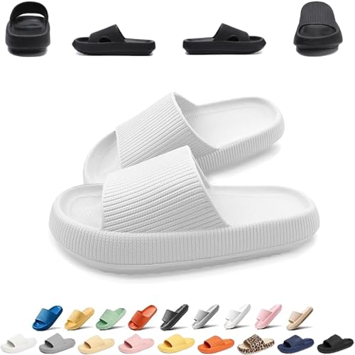 Pummy Damen Original Sommer Hausschuhe Cozislides Unisex Badeschuhe Herren Wolkenschuhe Home Slippers Rutschfeste Pantoletten Flip Flops Badelatschen Schlappen Weich Badeschlappen Sommerschuhe Slides von UPOI